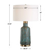 Uttermost Dauphine Cracked Teal Table Lamp