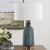 Uttermost Dauphine Cracked Teal Table Lamp