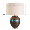 Uttermost Hawkins Bronze Ribbed Table Lamp