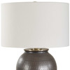 Uttermost Hawkins Bronze Ribbed Table Lamp