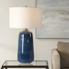 Uttermost Brae Blue Glaze Table Lamp