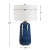 Uttermost Brae Blue Glaze Table Lamp