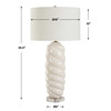 Uttermost Anneli White Swirl Table Lamp