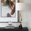 Uttermost Spiraling Cordless Brass Buffet Lamp
