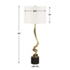 Uttermost Spiraling Cordless Brass Buffet Lamp