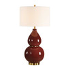 Uttermost Gourd Burgundy Table Lamp