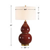 Uttermost Gourd Burgundy Table Lamp
