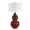 Uttermost Gourd Burgundy Table Lamp