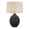 Uttermost Levee Satin Black Table Lamp