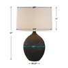 Uttermost Levee Satin Black Table Lamp