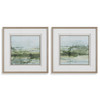 Uttermost Soft Sage Abstract Landscape Prints Set/2