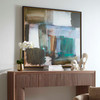 Uttermost Green Fields Framed Abstract Canvas