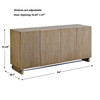 Uttermost Kellem Natural Wood 4 Door Cabinet