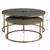 Uttermost Aragon Gray Nesting Coffee Tables Set/2