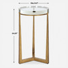 Uttermost Midas Antique Gold Accent Table