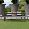Uttermost Forsyth Dark Gray Outdoor Bench