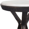 Uttermost Tilton White Marble Accent Table