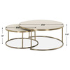 Uttermost Aragon White Nesting Coffee Tables Set/2