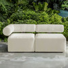 Uttermost Bolster Back White Armless Outdoor Sofa