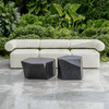 Uttermost Bolster Back White Armless Outdoor Sofa