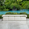 Uttermost Bolster Back White Armless Outdoor Sofa