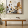 Uttermost Haden White Upholstery Bench