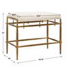 Uttermost Karleen Plush White Small Brass Bench