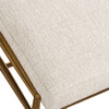 Uttermost Karleen Plush White Small Brass Bench
