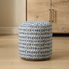 Uttermost Cas Blue Fabric Ottoman