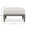 Uttermost Borneo White Cushion Outdoor Ottoman