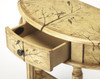 Butler Mozart Winter Forest Painted Demilune Console Table