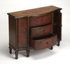 Butler Sheffield Red Hand Painted Console Cabinet