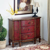 Butler Sheffield Red Hand Painted Console Cabinet