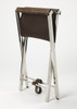 Butler Matteo Leather & Metal Folding Stool