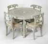 Butler Amelia Gray Bone Inlay Dining Table