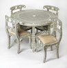 Butler Amelia Gray Bone Inlay Dining Table