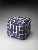 Butler Berkeley Blue Cotton Pouffe