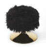 Butler Nona Black Faux Fur Stool