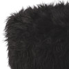 Butler Nona Black Faux Fur Stool
