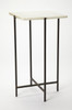 Butler Nigella Square Marble & Metal Accent Table