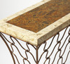 Butler Olga Fossil Stone & Metal Console Table