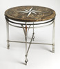 Butler Regina Fossil Stone & Metal Foyer Table