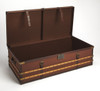 Butler Brinson Brown Leather Storage Trunk