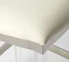Butler Jordan Acrylic & White Leather Counter Stool
