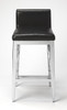 Butler Kelsey Stainless Steel Faux Leather Counter Stool