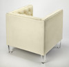 Butler Janelle White Velvet Accent Chair