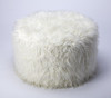 Butler Shepherd White Faux Fur Ottoman