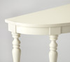 Butler Amherst White Demilune Console Table