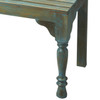 Butler Roseland Blue Solid Wood Bench