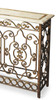 Butler Contessa Iron & Fossil Stone Console Table